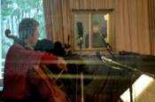 Click for bigger size !! Duo Neckelmann-Reichow recording Beethoven in Greenhouse Music Studio, Wuppertal - Photo © René Pretschner
